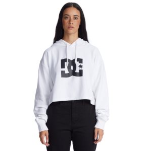 Mikiny S Kapucňou DC Cropped 2 Damske Biele | 275109MWE
