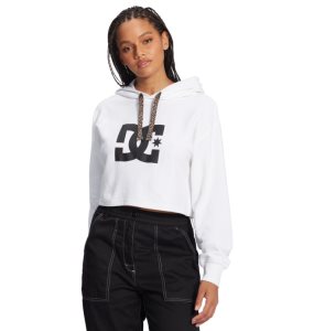 Mikiny S Kapucňou DC Cropped 2 Damske Biele Leopardie | 801942RCN