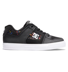 Snurovacie Topanky DC Pure Elastic Cipkovane Detske Čierne | 514067JMR