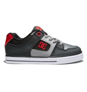 Snurovacie Topanky DC Pure Elastic Cipkovane Detske Čierne Siva Červené | 968374BSZ