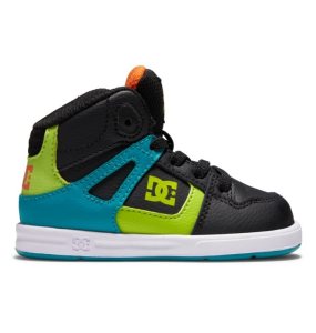 Snurovacie Topanky DC Pure Hi High Detske Čierne Zelene Oranžové | 690547FIO