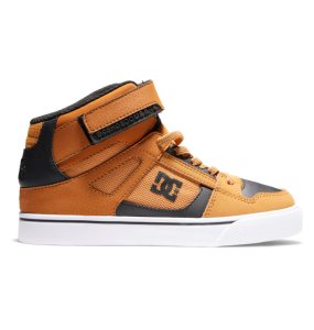 Snurovacie Topanky DC Pure High Elastic Cipkovane High Tops Detske Hnede Čierne | 015298GXH