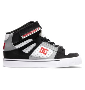 Snurovacie Topanky DC Pure High Elastic Cipkovane High Tops Detske Biele Čierne Červené | 269784BOA