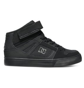 Snurovacie Topanky DC Pure High Elastic Cipkovane High Tops Detske Čierne Čierne Čierne | 419507NPV