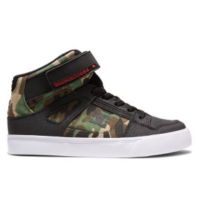 Snurovacie Topanky DC Pure High Elastic Cipkovane High Tops Detske Čierne Maskacove | 962781EIX