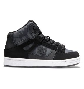 Snurovacie Topanky DC Pure High Tops Detske Čierne | 695042JZY
