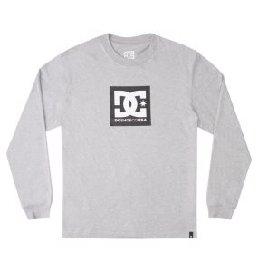 Tricko DC Square Star Long Sleeve Panske Siva | 318479HSI