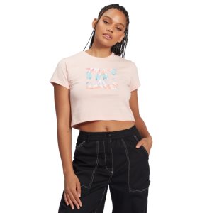 Tricko DC Star Cropped Damske Ruzove | 208197UAN