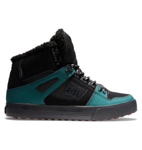 Zimne Cizmy DC Pure High Tops Panske Čierne Čierne Zelene | 671532LXC